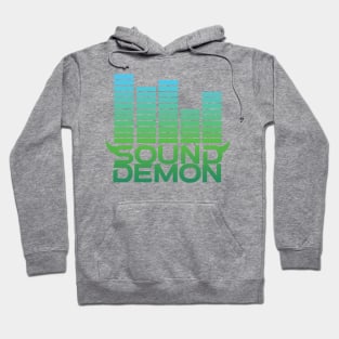 Sound Demon Cool Blue and Green Hoodie